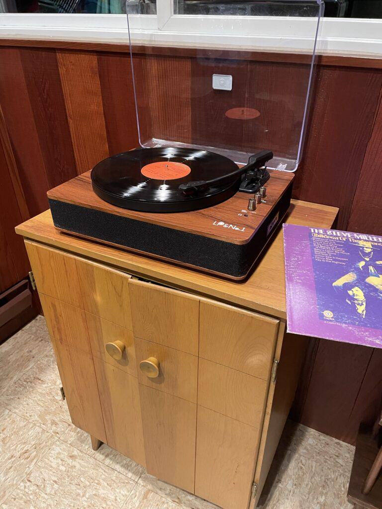 Record player playing The Steve Miller Band