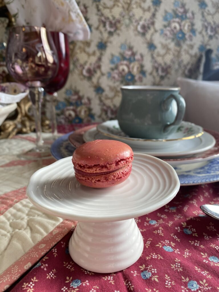 Macaroon on plate