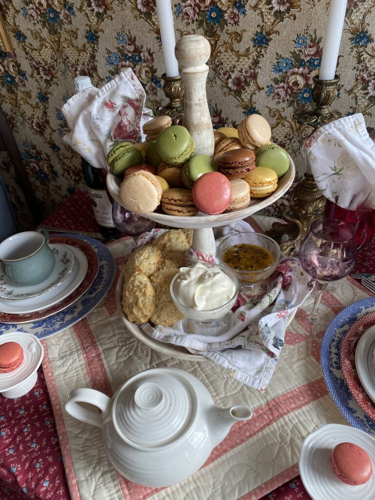 Tea party food and drinks