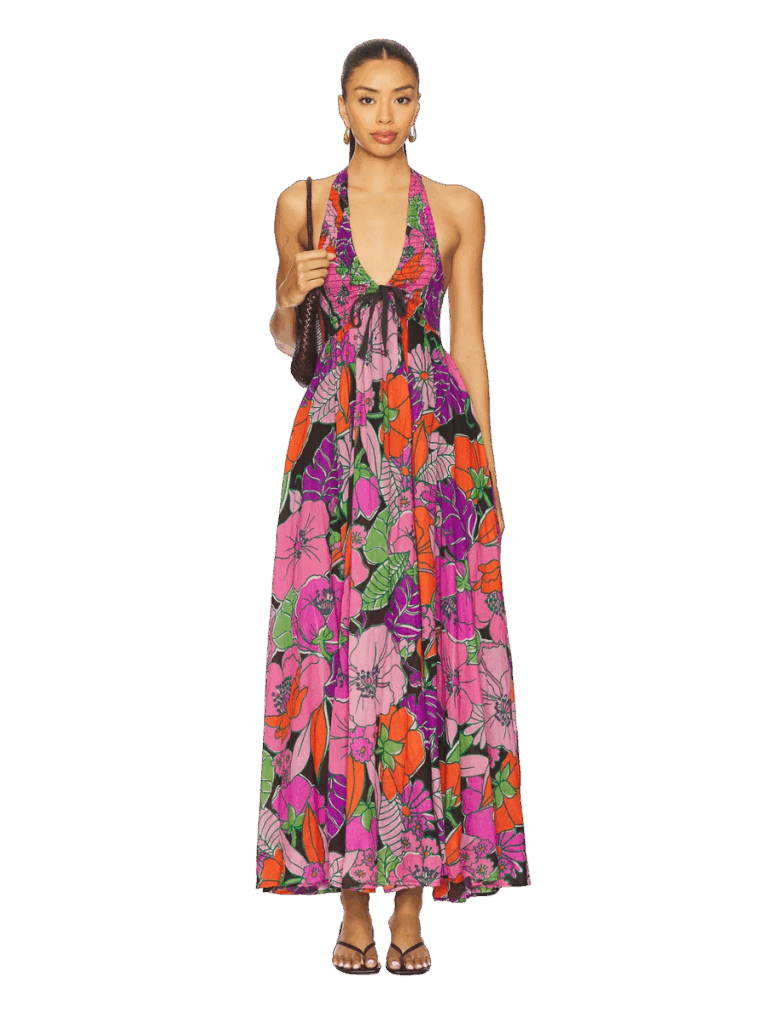Light weight floral maxi dress for beach
