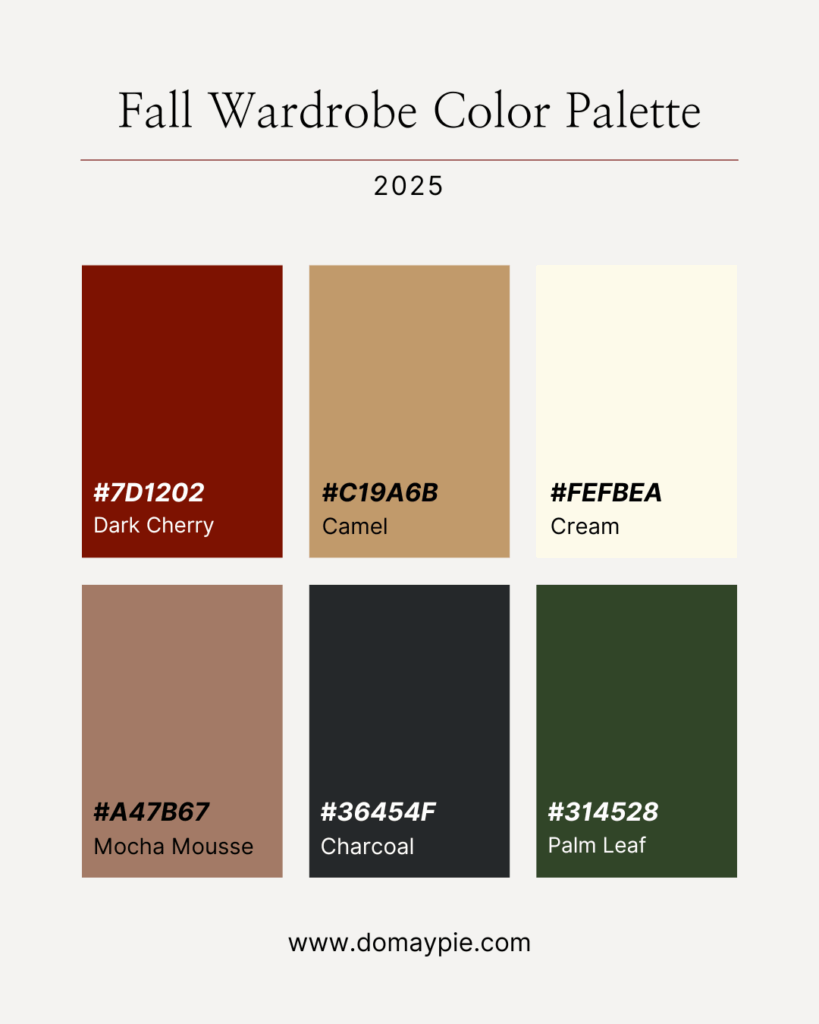 capsule wardrobe color palette
